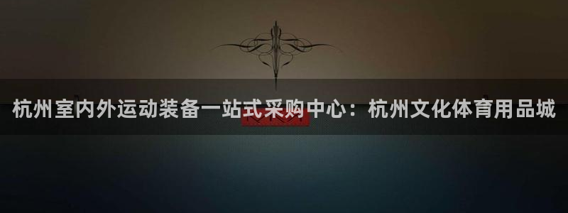 欧陆娱乐登录注册平台有哪些:杭州室内外运动装备一站式采购中心